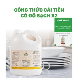 Nước Rửa Chén Bát Fuwa3e Hữu Cơ Enzyme Sinh Học Organic 3,8L - An Toàn Cho Bé Bảo Vệ Da Tay