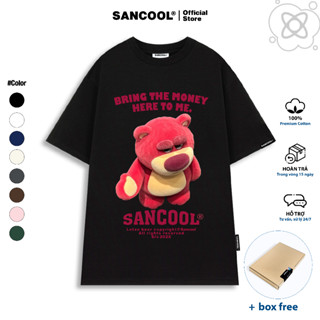  Áo Thun Local Brand Sancool Unisex Oversize Premium Cotton 100% Form Rộng Nam Nữ Gấu Lotso - SC30 
