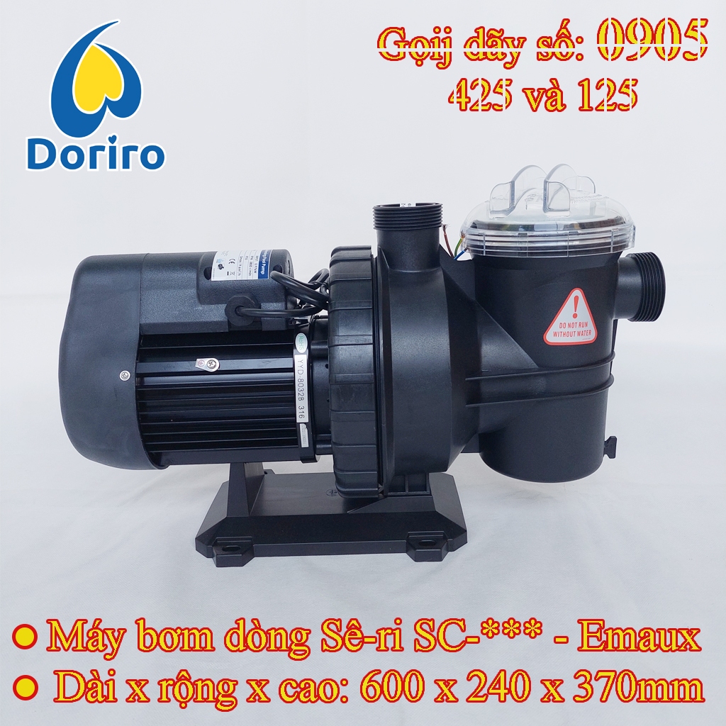 Máy bơm nước hồ bơi và spa, thương hiệu Emaux, dòng sê ri SC / mã hiệu SC050, SC075, SC100, SC150 và