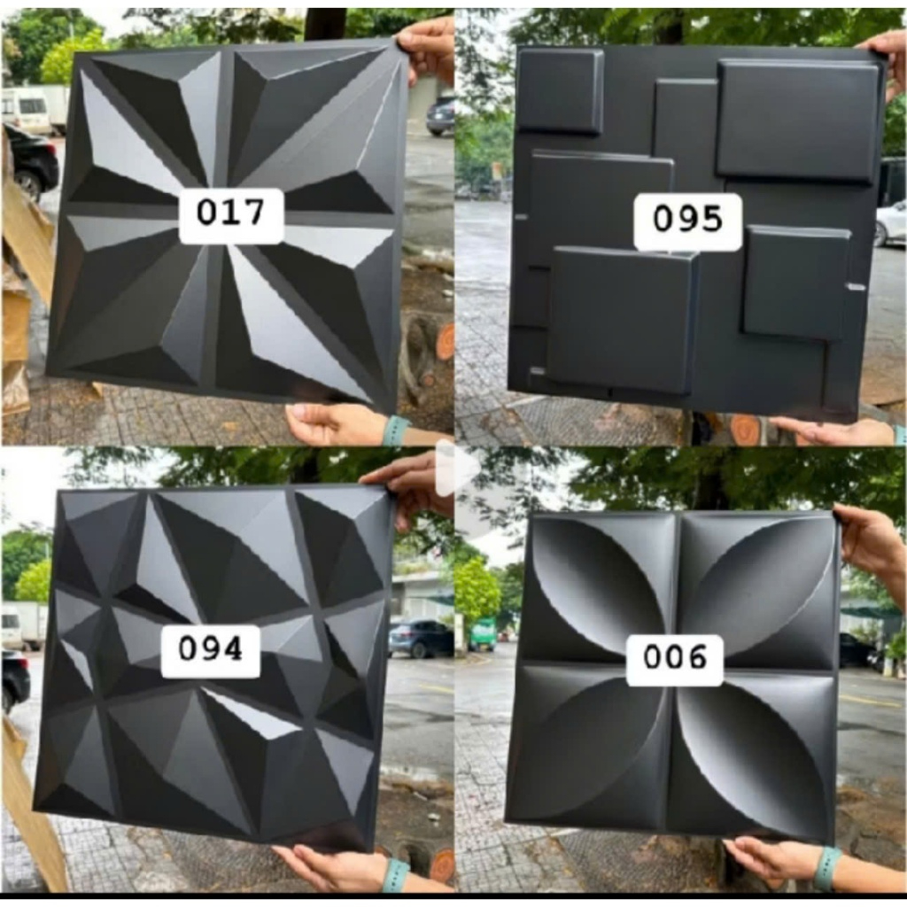 TẤM ỐP TƯỜNG PVC 3D đen