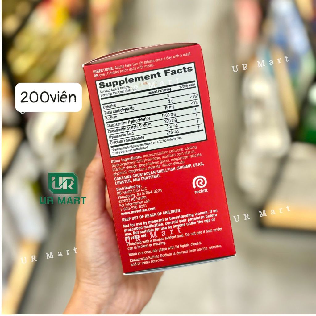 Viên Uống Bổ Trợ Xương Khớp MOVE FREE GLUCOSAMINE Cải Thiện Xương Khớp