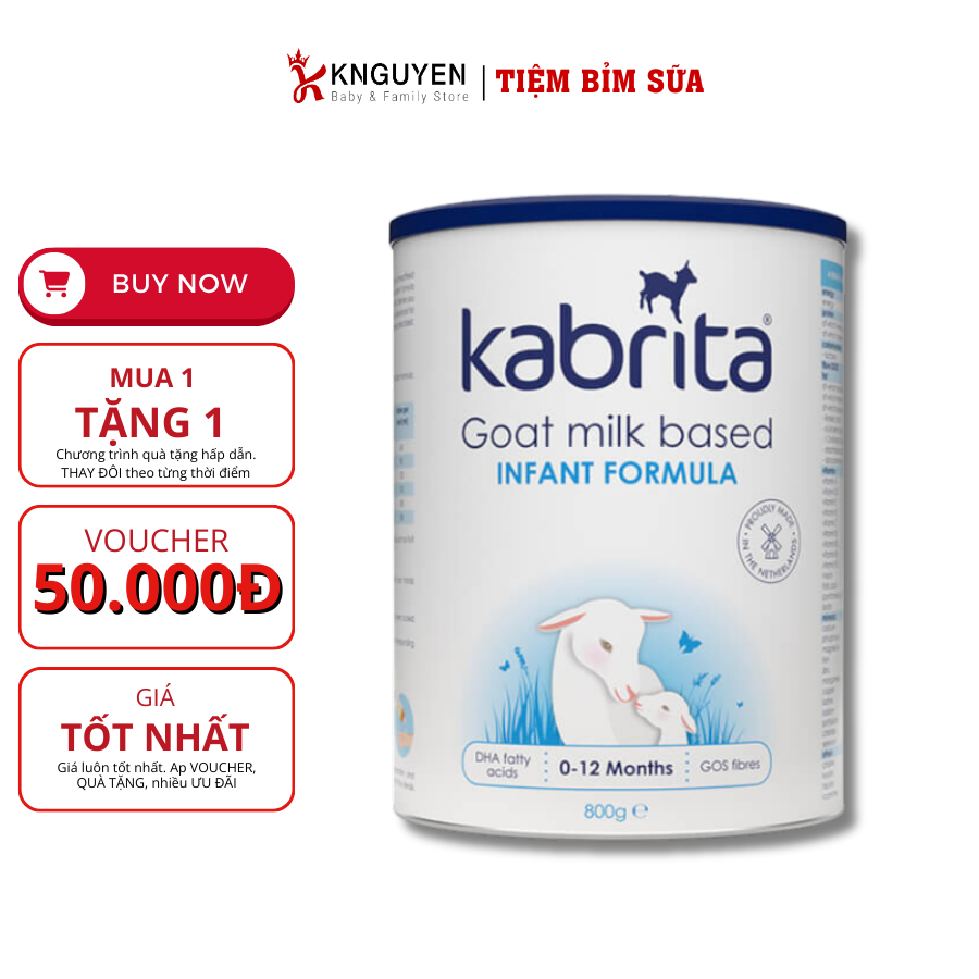 Sữa Dê Kabrita Số 1 2 3 800g Phát Triển Hệ Miễn Dịch Cho Trẻ  Từ 0 24m - Hà Lan