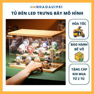 Kệ Trưng Bày Mô Hình Đèn Led Tích Hợp Tủ Đựng Nước Hoa Gỗ Đèn Led Cao Cấp Shop Nhagau1981