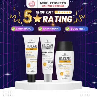 Kem Chống Nắng Heliocare Water Gel, Mineral, Pigment Chống Trôi Mỏng Nhẹ Khô Thoáng Chính Hãng