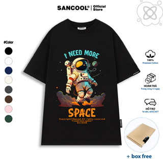  Áo Thun Local Brand Sancool Unisex Oversize Premium Cotton 100% Form Rộng Nam Nữ Sstronaut- SC11 