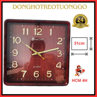 [HCM Hỏa Tốc] Đồng hồ treo tường 31cm số dạ quang kim trôi máy tốt bảo hành 12 tháng đổi mới - D46N