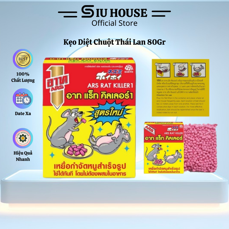 Kẹo Diệt Chuột ARS Rat Killer Thái Lan 80gr - Diệt Cực Hiệu Quả SP001772