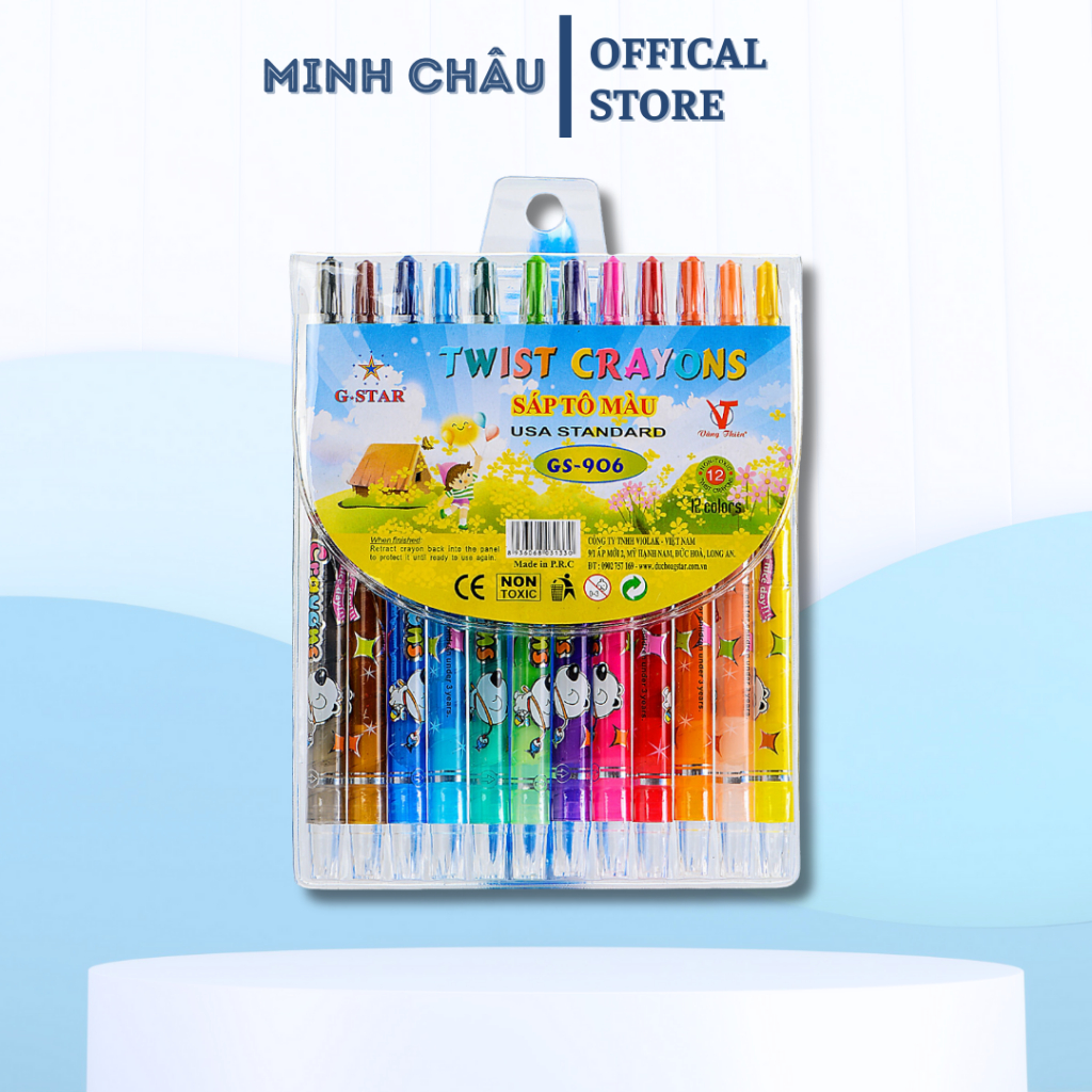 Sáp vặn Gstar 906 12 màu dài