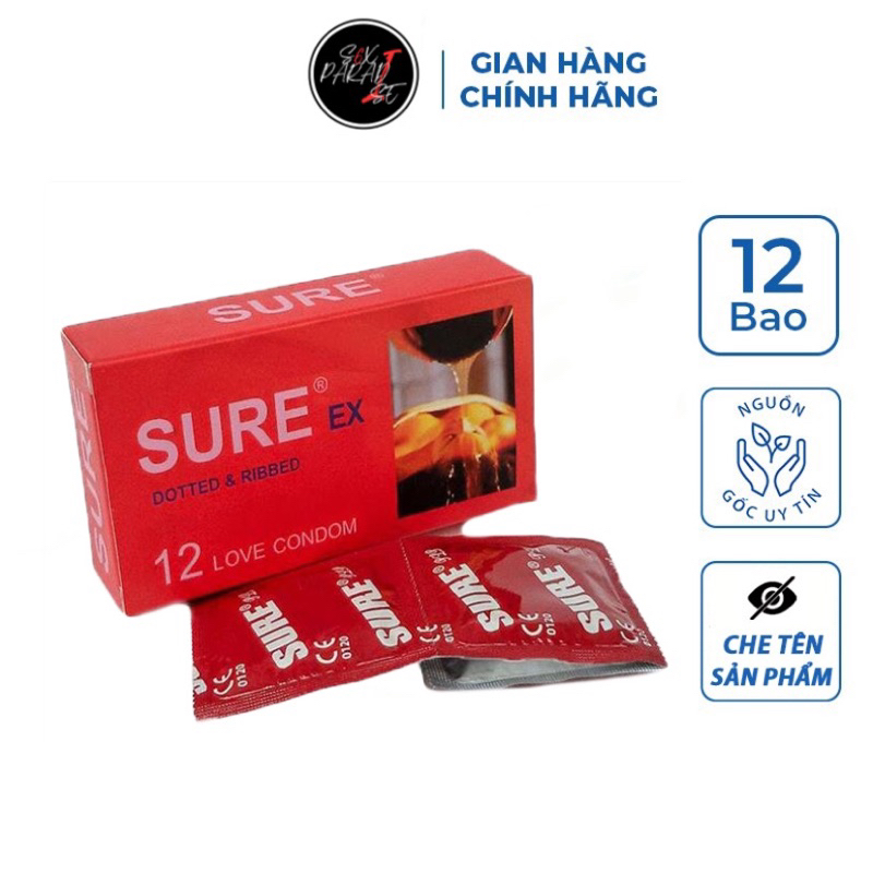 [CHÍNH HÃNG] Bao cao su SURE EX ( Malaysia ) - Hộp 12 cái
