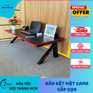 Bàn gaming ngồi bệt KB02, Bàn xếp gọn ,đã lắp ráp sẳn chân bàn phun sơn tĩnh điện bền màu ,chống rỉ