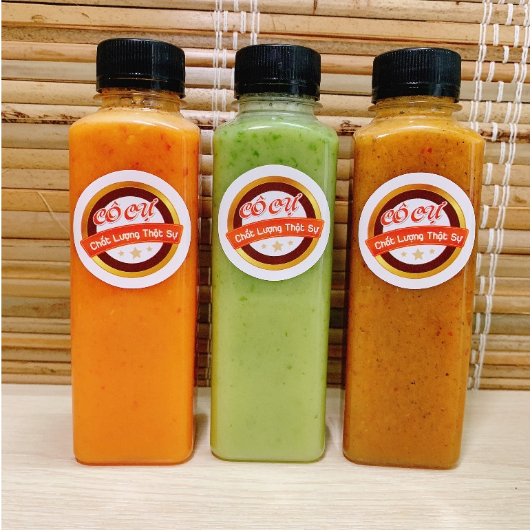 Combo 3 Chai Muối Chấm [ Muối Ớt Xanh + Muối Ớt Đỏ + Muối Ớt Tiêu Cay Mỗi Chai 250ML ]