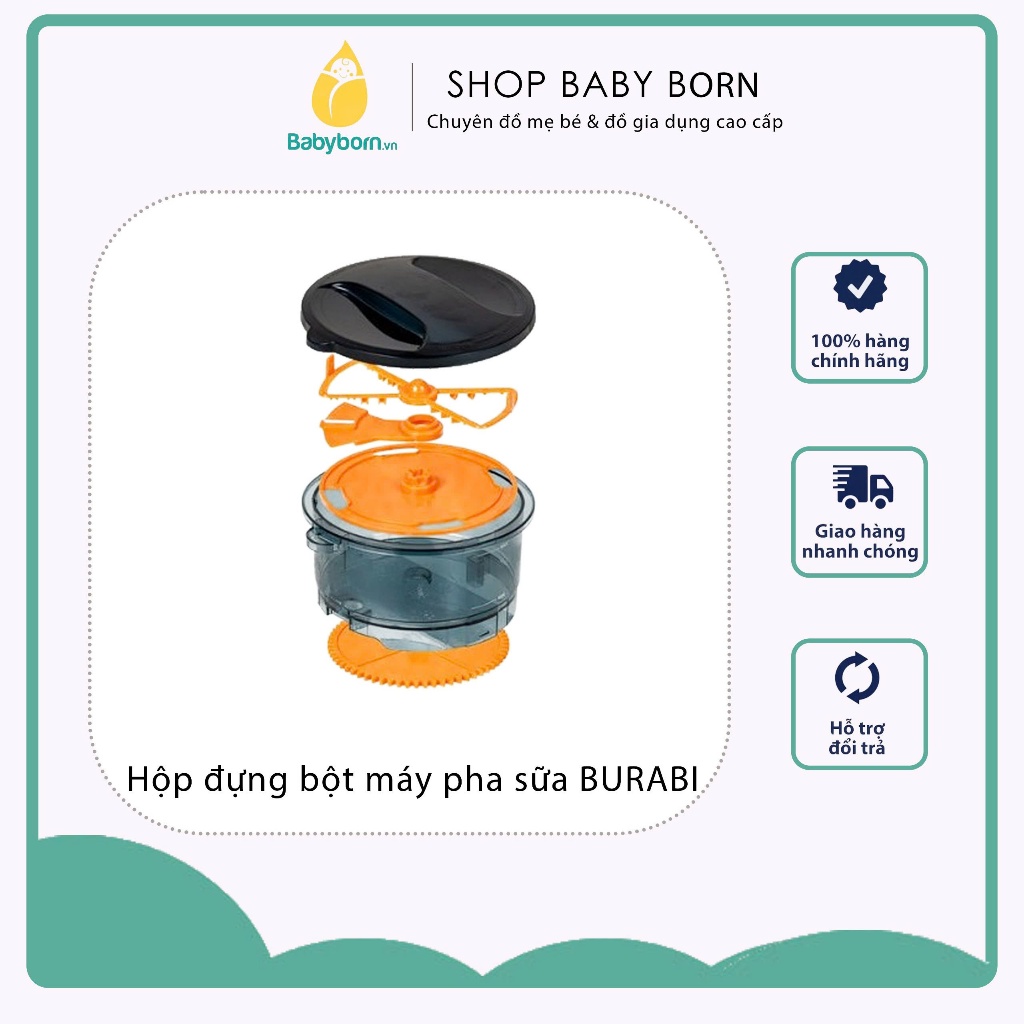 SET HỘP ĐỰNG SỮA MÁY PHA SỮA BURABI ( như ảnh )