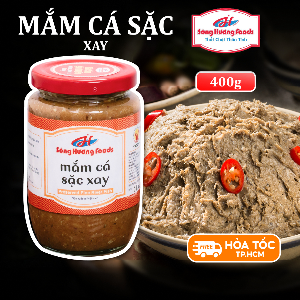 Mắm Cá Sặc Xay Sông Hương Foods Hũ 400g - Nấu lẩu mắm, chưng trứng, thịt, mắm chưng, món kho, bún