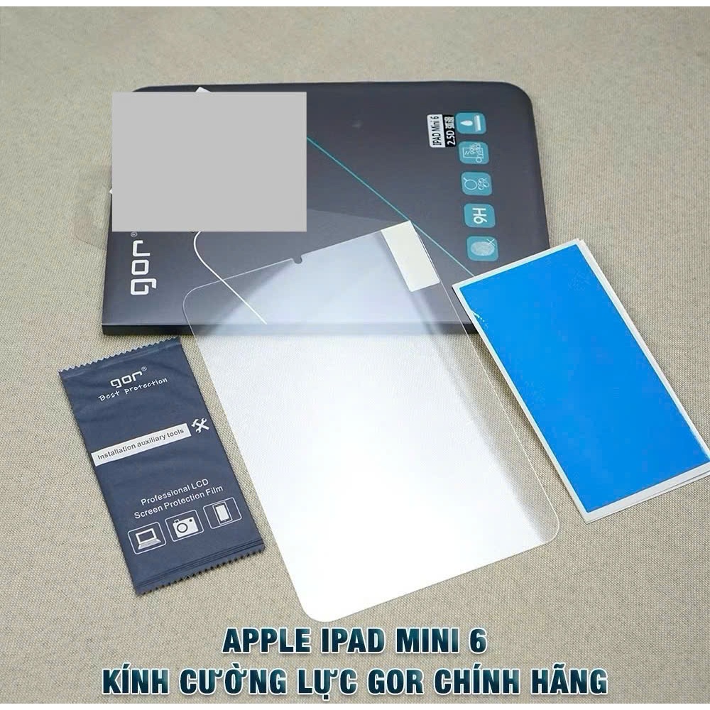 Kính cường lực Ipad Mini 6 2021 trong suốt full màn hình chính hãng GOR - Dán màn hình Ipad Mini 6