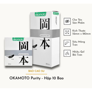 [CHÍNH HÃNG] Bao Cao Su Okamoto Skinless Skin Purity Không Mùi Tinh Khiết