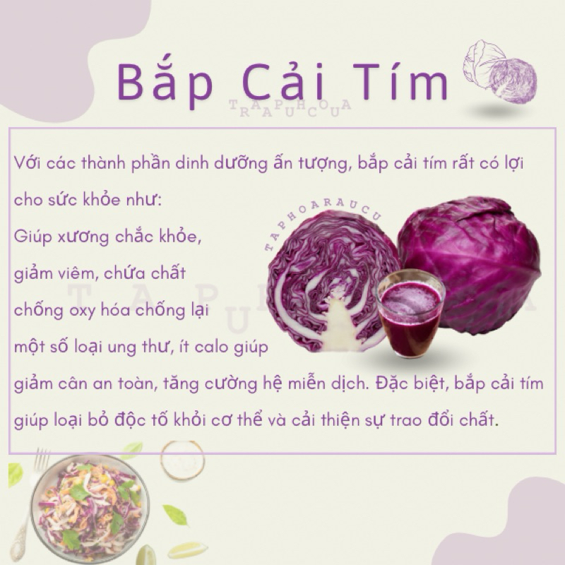 Bắp cải tím Đà Lạt ( Giao hoả tốc )