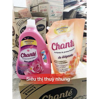 ( Chính hãng)  Nước giặt xả chante’ túi 3,1can 3,1kg hương hoa hồng pháp, hoa diên vĩ pháp