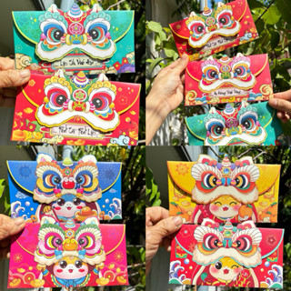 Sỉ 50 Hình Đầu Lân, Lì Xì Kiểu Ngang Bao Thư dày Tết Ất Tỵ 2025