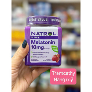 mầu mới Kẹo ngủ natrol 10mg Natrol Melatonin Gummies, hỗ trợ giấc ngủ