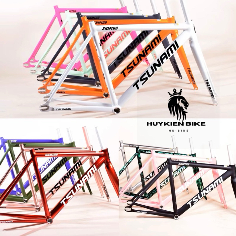 Khung xe đạp Fixed Gear Tsunami  snm100 - Hàng chính hãng có sẵn