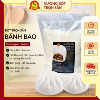 1kg Bột bánh bao trộn sẵn, đã có men, bánh phao mềm xốp thơm ngon