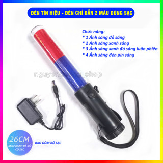 GẬY ĐÈN CHỈ HUY GIAO THÔNG 2 MÀU , GẬY PHÂN LUỒNG GIAO THÔNG ,ĐÈN CẢNH BÁO - SỬ DỤNG PIN