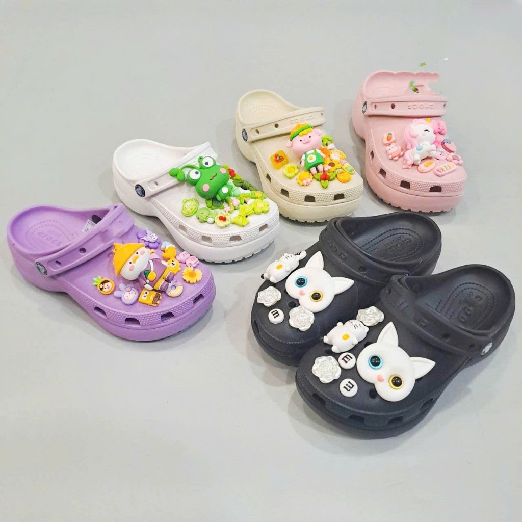 Dép sục classic platform đế cao 5 phân nam nữ, dép sục nữ cao 5 phân đi mưa  - Nhà Cá Sấu Đà Nẵng