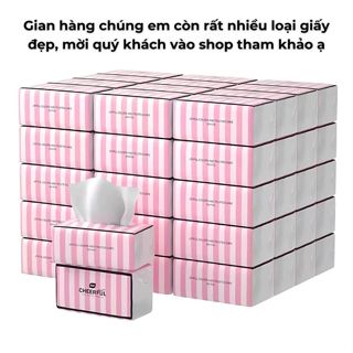 [Thùng 30 gói] Giấy Ăn Cao Cấp CHEERFUL, Khăn Giấy Ăn Rút Tiện Lợi Và Đa Năng, Giấy Ăn 4 Lớp , Gói/100 Tờ .