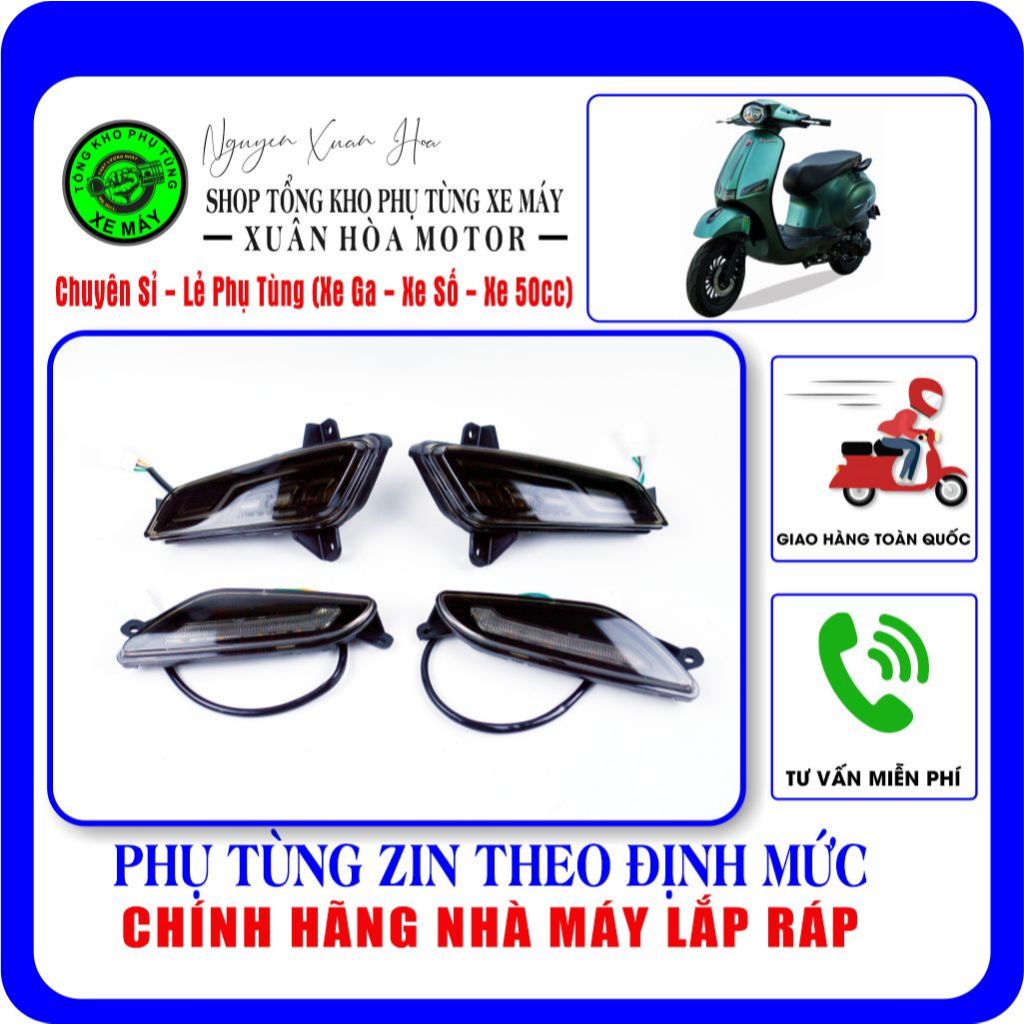 Bộ đèn xi nhan Vespa AT88/ Vespa Veras/ Vespa 50cc (Victoria, Nam Anh, DKBike, Osaka, Nioshima... (H