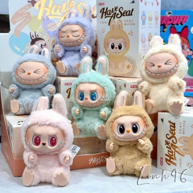 Hộp Mù Blind Box Labubu v1 V2 Móc Khóa Labubu Macaron Pop Mart