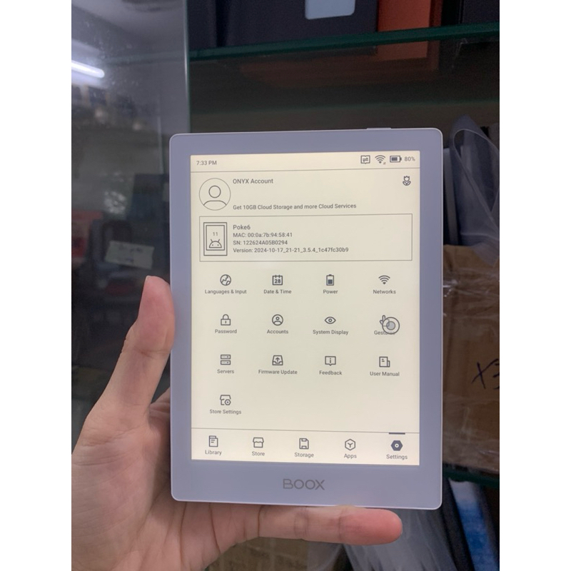 MÁY ĐỌC SÁCH BOOX POKE 6 (với màn carta 1300) - LIKE NEW