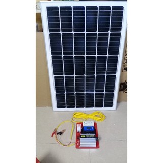 Pin Năng Lượng Mặt Trời 100w kèm máy phát điện 220v ráp sẵn