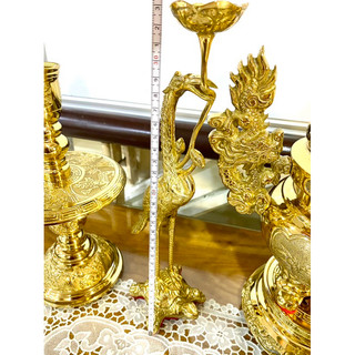 BỘ ĐỈNH LƯ VÀ HẠC ĐỒNG CAO 34cm