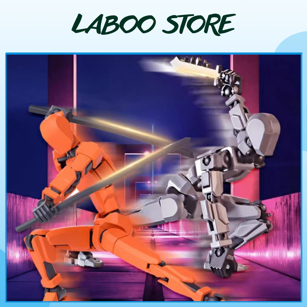 Mô hình dummy 13 robot figure kit khớp cử động linh hoạt kèm  phụ kiện 4 vũ khí và 6 bàn tay QC Stor