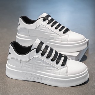 Giày Thể Thao Nam Q2M Fashion-A3399 Đế Độn Cao 5cm Chất Liệu Cao Su Tổng Hợp Chống Trơn Trượt Màu Trắng - Đế Độn, Sneake