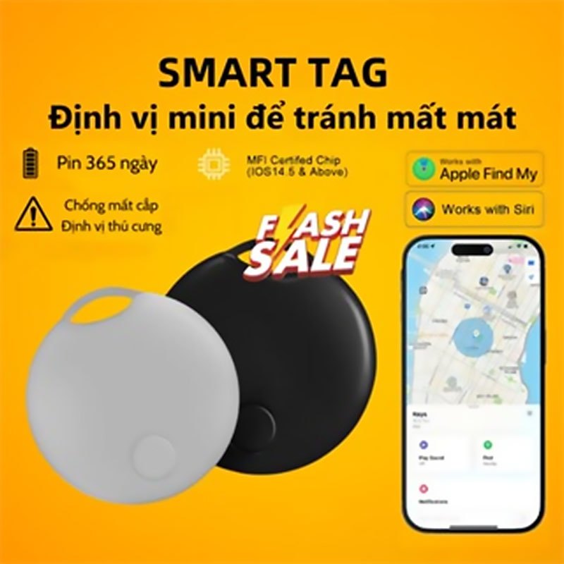 Định Vị (dành cho iphone) GPS Thông Minh Mini Tag Dành Cho ios Tìm Ứng Dụng Của Tôi Ôto Xe máy Smart Tag