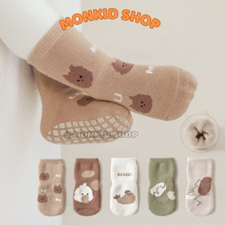 Set 10 đôi tất vớ chống trượt hình thú cho bé trai và bé gái sơ sinh (size 0-2 tuổi)