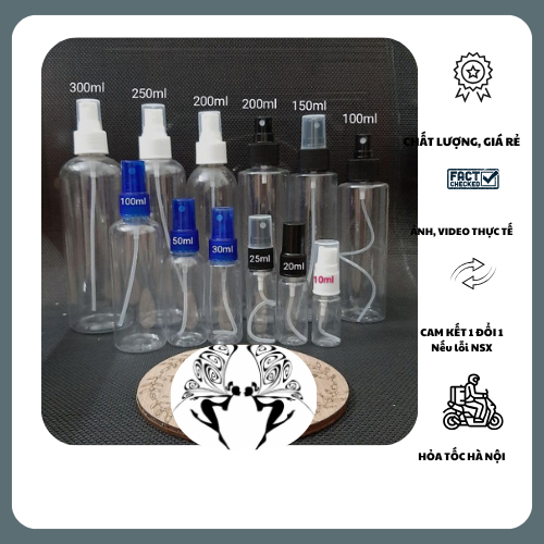 Chai nhựa pet trong phun sương 10ml - >250ml tientienshop