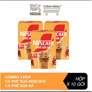 Cà phê sữa NESCAFÉ Cà Phê Sữa Đá (Hộp 10 gói x 24 g)