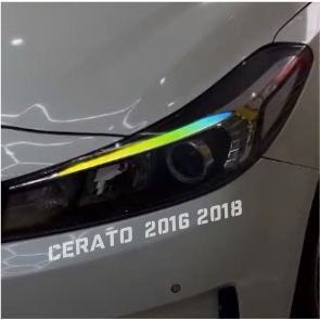 Tem dán đèn Cerato, 2016 - 2018, Miếng dán đổi mầu đèn led Cerato