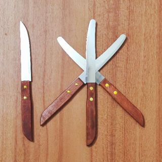 COMBO 3 con dao gọt hoa quả hiệu KINWI chất liệu inox siêu bén cán gỗ mũi nhọn hoặc mũi bầu