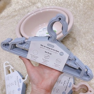 Set 10 Móc áo trẻ em Inochi (MA185) Móc quần áo, Móc nhựa Thích hợp cho cả giàn phơi và dây phơi