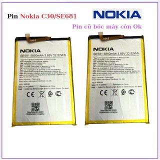 Pin Nokia C30/SE681, (Pin Zin bóc máy)