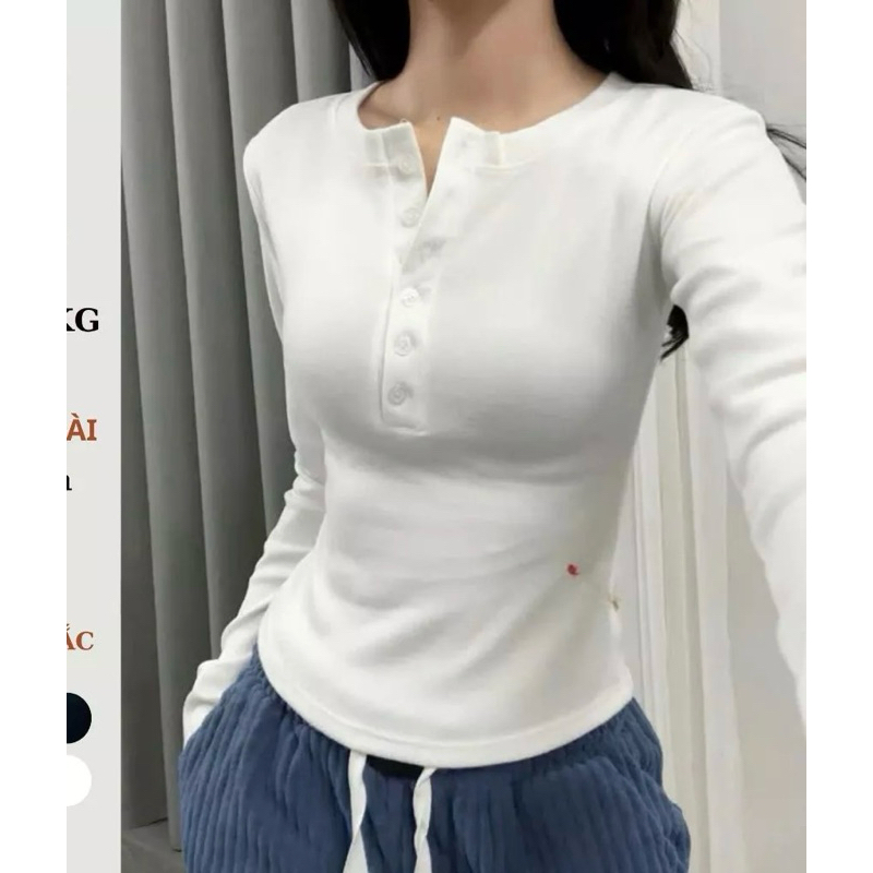 Áo thun tay dài tăm thỏ Justdun T66  miastrore96 . | BigBuy360 - bigbuy360.vn