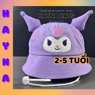 [2 - 10 tuổi] Nón kuromi cho bé, nón lưỡi trai kuromi, set nhiều mẫu kuromi màu tím hot cho bé gái thời trang, M621