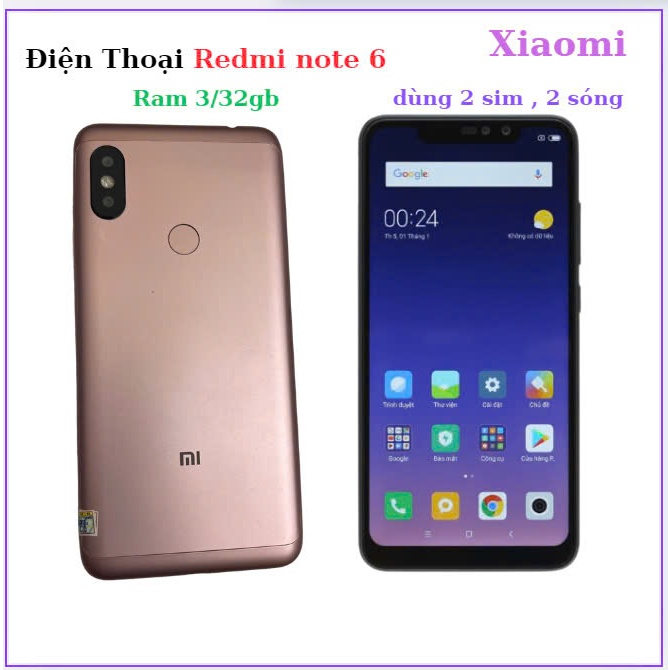Điện thoại xiaomi ,Redmi Note 6,ram 3/32G (Keng đẹp)