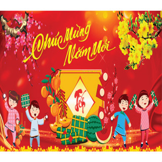 Tranh Vải Tết Treo Tường Trang Trí Nhà Cửa Năm Mới, Thảm Vải Tết Truyền Thống Treo Tường Decor Phòng