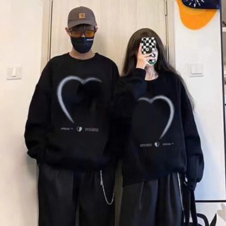 Áo Sweater Couple Trái Tim Nam Nữ Form Rộng, Áo Nỉ Đôi Unisex Chất Liệu Nỉ Bông Model Sweater