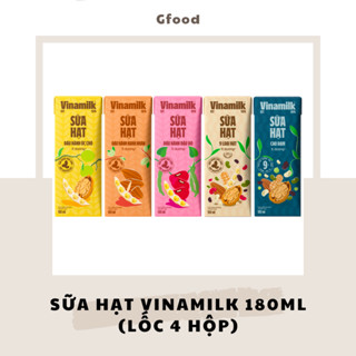 Vinamilk Sữa Hạt Super Nut Lốc 4 Hộp 180ml (9 Loại Hạt, Cao Đạm 7 Loại Hạt, Đậu Nành Mix: Óc Chó, Hạnh Nhân, Đậu Đỏ)