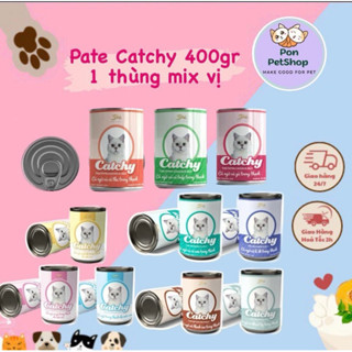 [24 Lon] Pate cho mèo Catchy lon 400gr 1 thùng